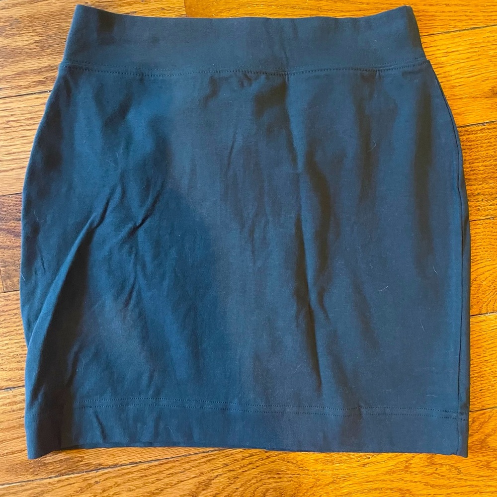 Olive green mini skirt